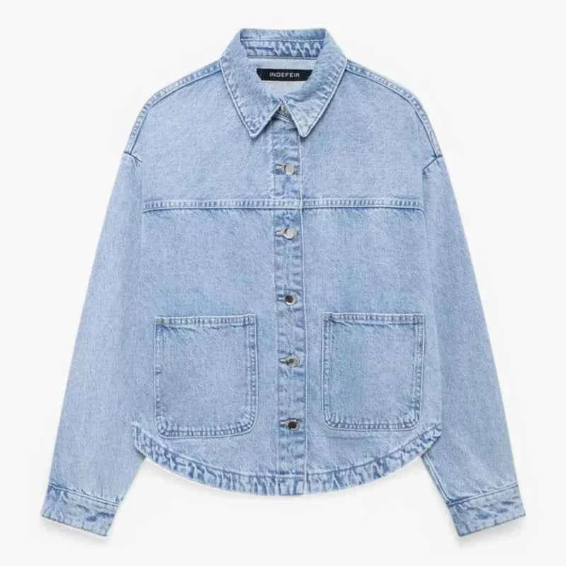 Veste en jean bleu stylée Look tendance