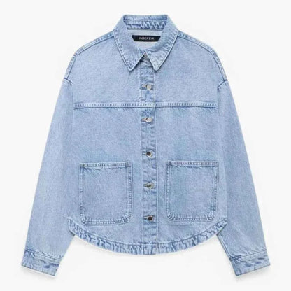Veste en jean bleu stylée Look tendance