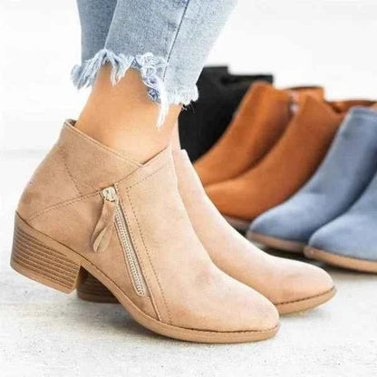 Élégantes bottines en cuir pour femme