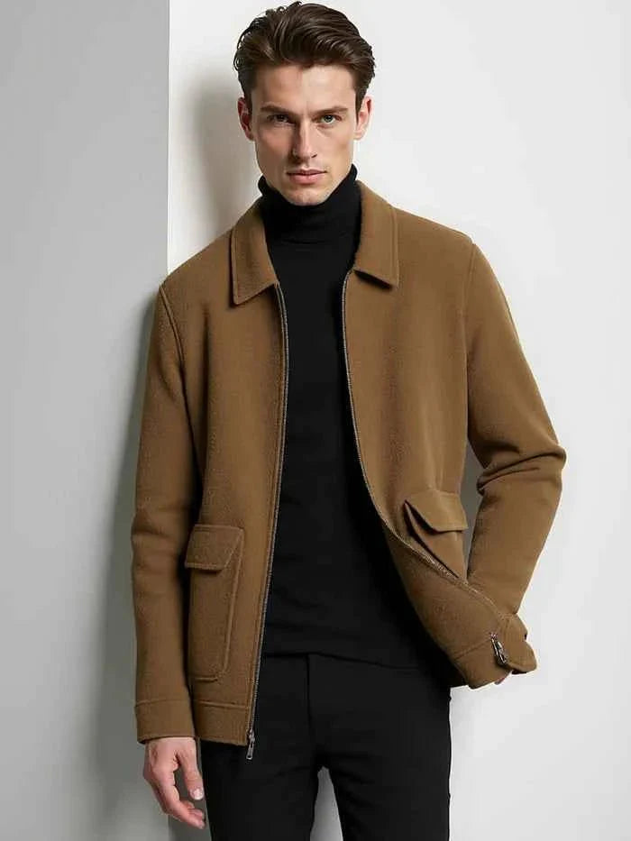 Herren Lederjacke Elegantes Design - IdealeKleiden