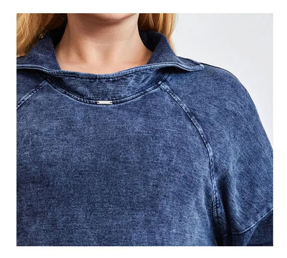 Kurvig Geschnitten Denimjacke Plus Size Frauen - IdealeKleiden