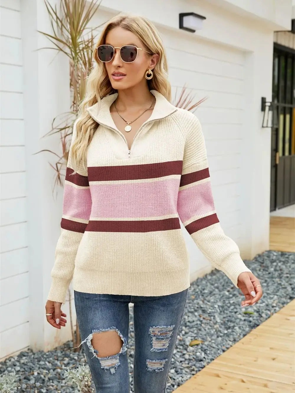 Écharpe-robe pull en tricot pour femme