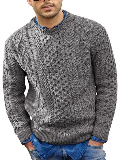 Pull-overs stylés pour hommes avec col en maille torsadée