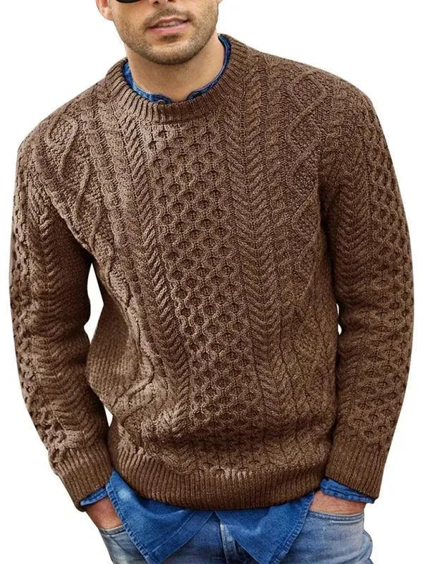 Pull-overs stylés pour hommes avec col en maille torsadée