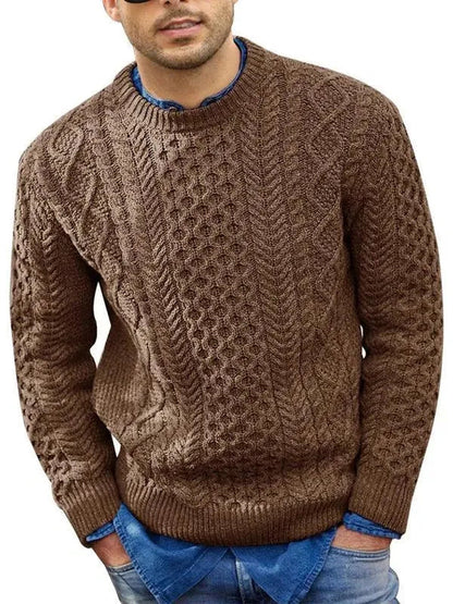 Pull-overs stylés pour hommes avec col en maille torsadée