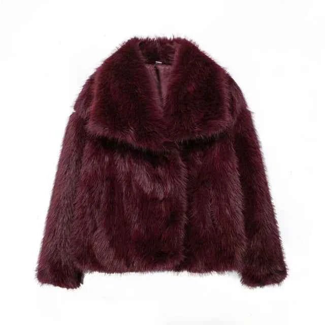 Manteau d'hiver en fausse fourrure Élégance