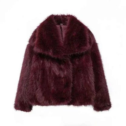 Manteau d'hiver en fausse fourrure Élégance