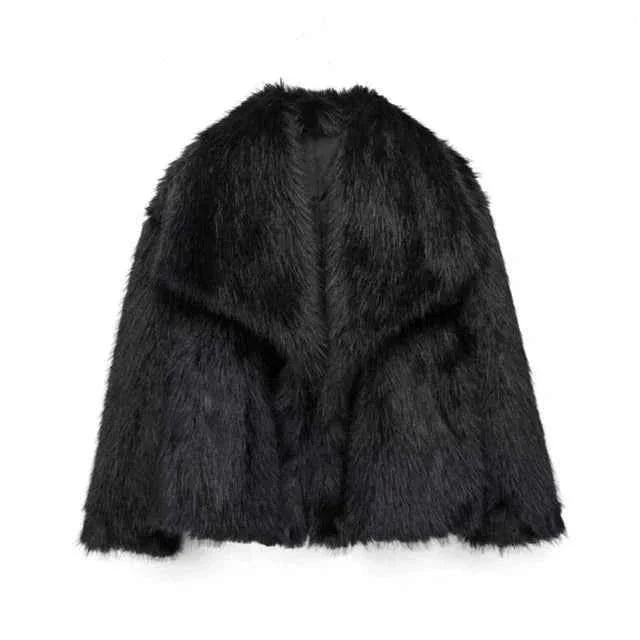 Manteau d'hiver en fausse fourrure Élégance