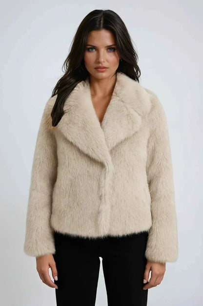 Faux-Fell Wintermantel Elegance - IdealeKleiden