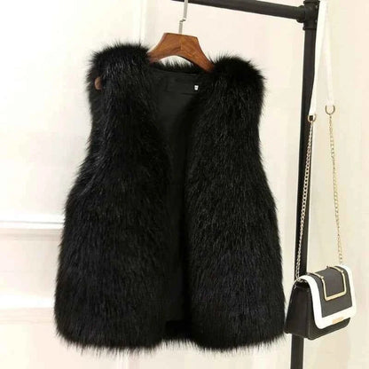 Gilet fausse fourrure femme élégant