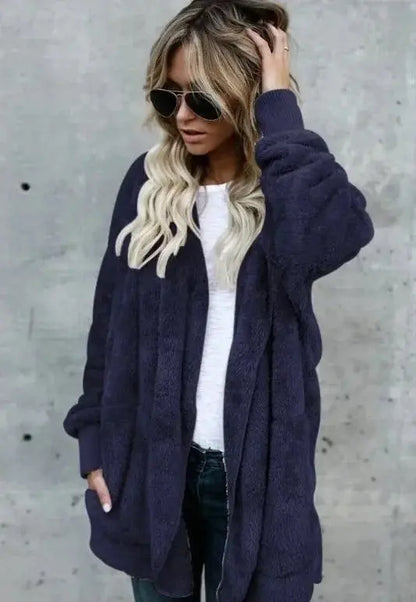 Veste polaire douillette style Teddy chaude