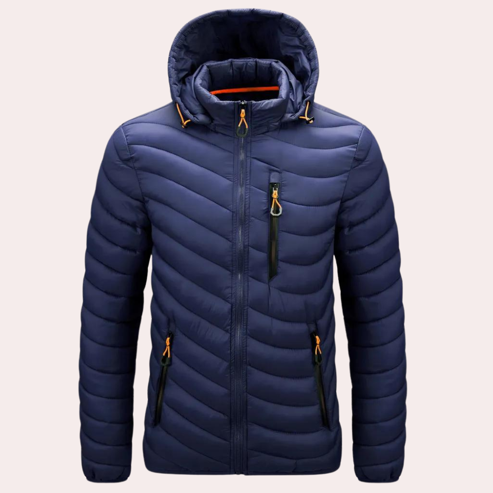 Veste d'hiver homme luxe capuche élégante