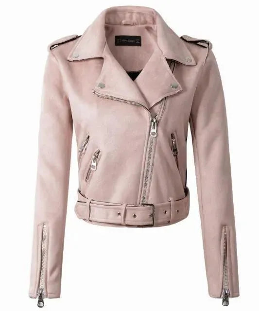 Veste en cuir femme style motard