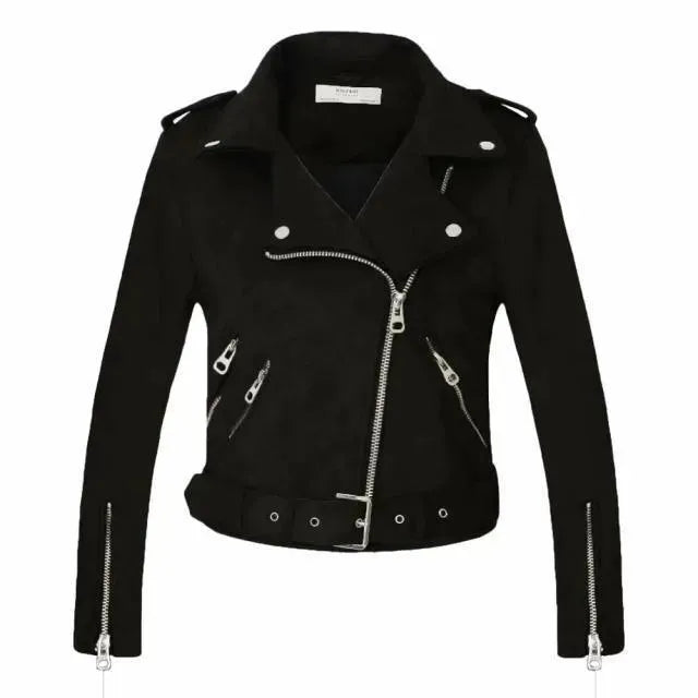 Veste en cuir femme style motard