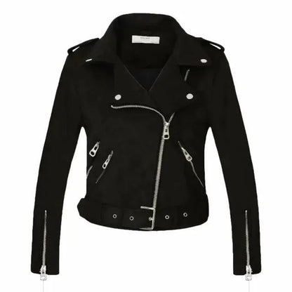 Veste en cuir femme style motard