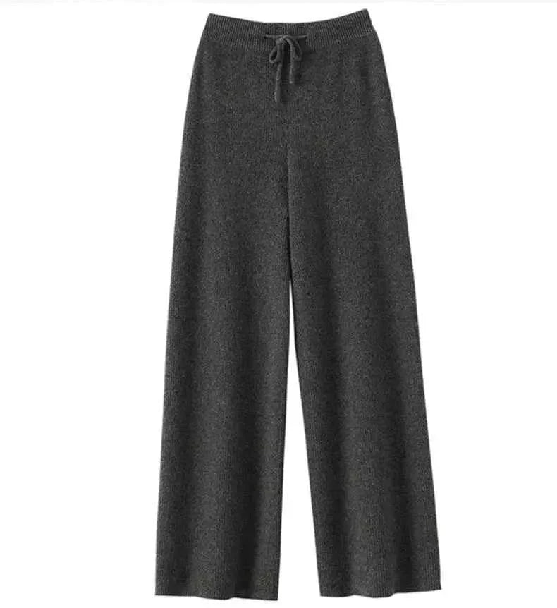 Pantalon en maille ample 100 % laine Confortable