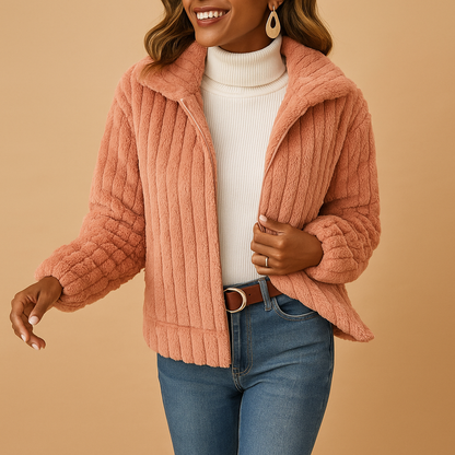 Veste teddy douillette tendance pour femme