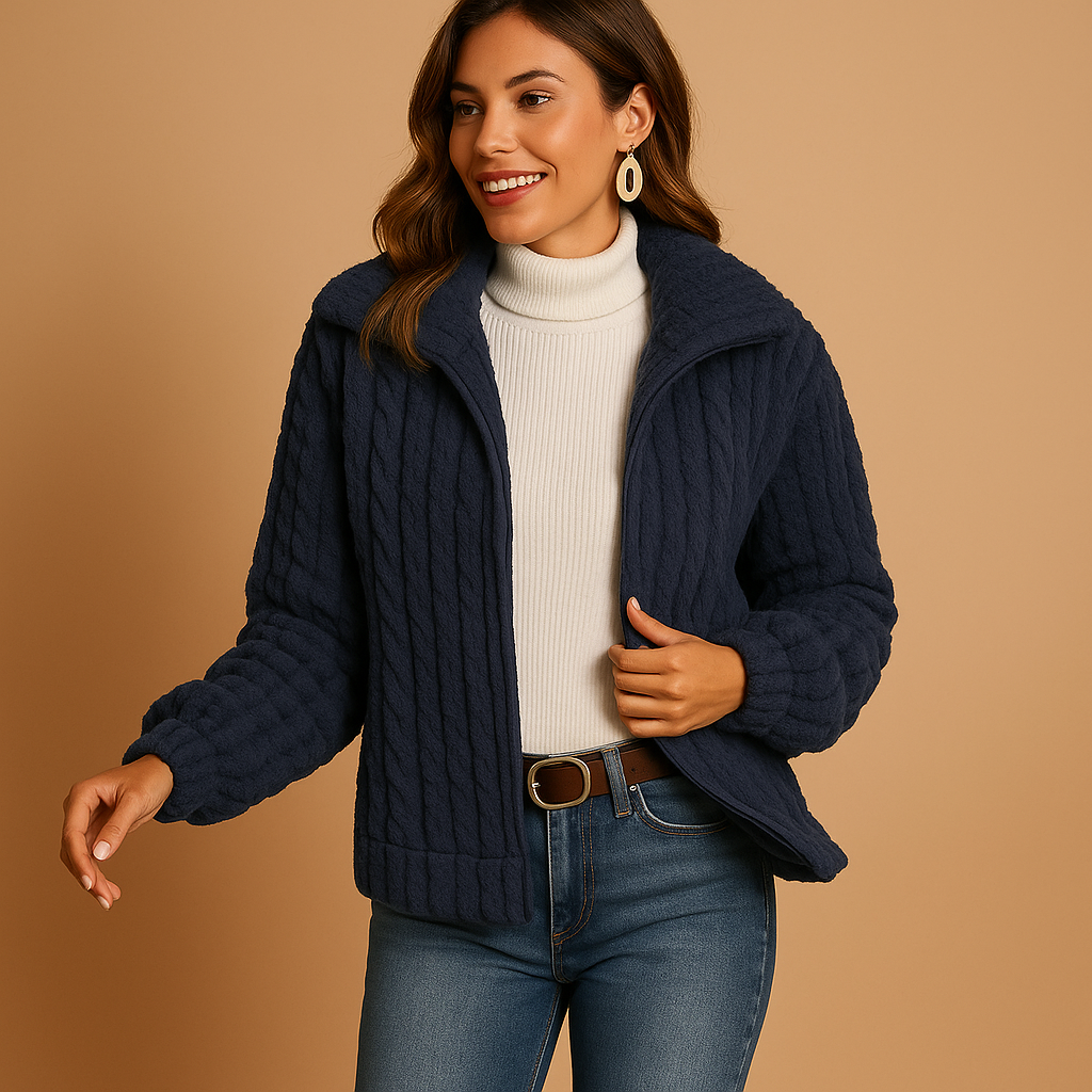 Veste teddy douillette tendance pour femme