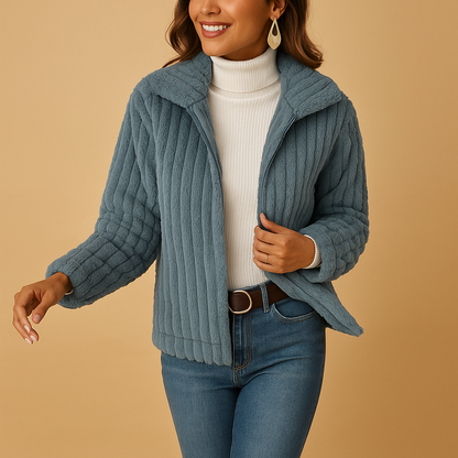 Veste teddy douillette tendance pour femme