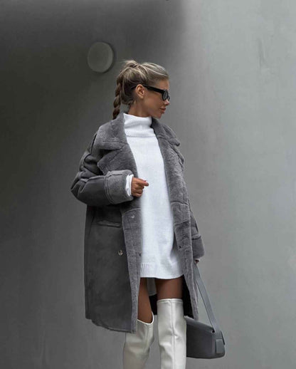 Lange Winterjacke Stepp-Style - IdealeKleiden