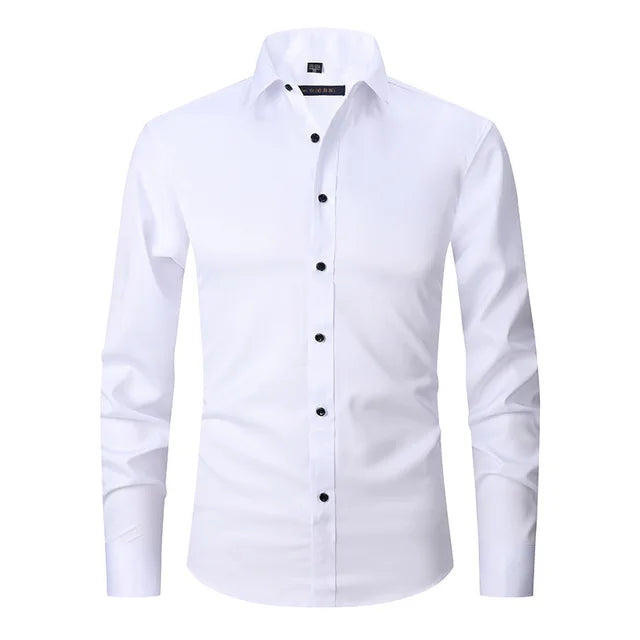 Herren Slim Fit Hemd Stretch Bügelfrei Modern - IdealeKleiden