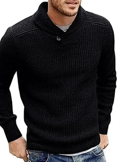 Pull élégant col en V homme