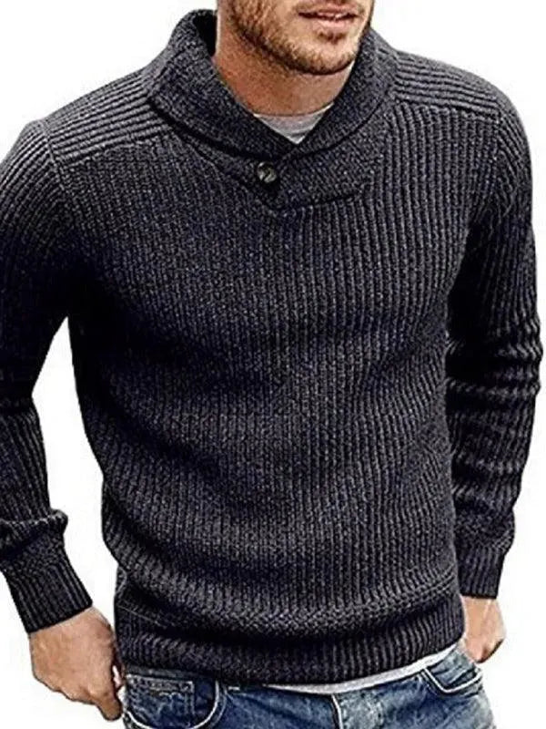 Pull élégant col en V homme