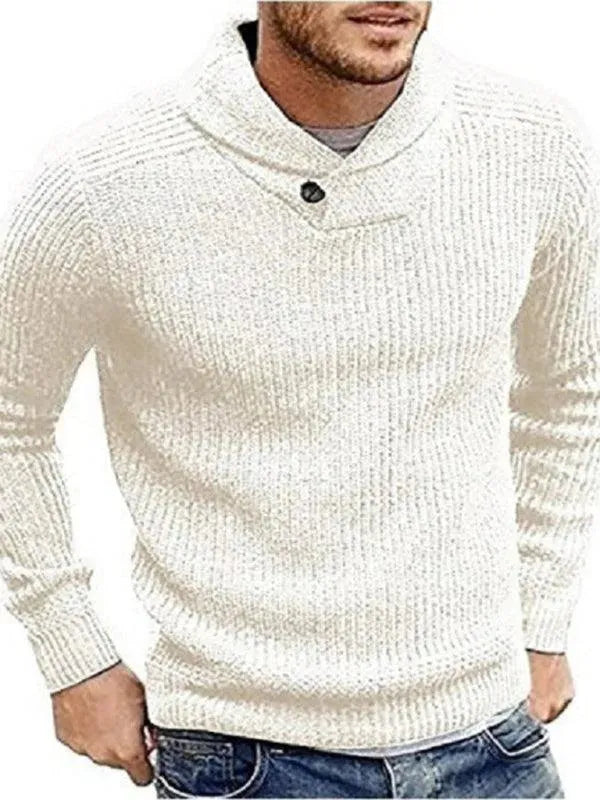 Pull élégant col en V homme