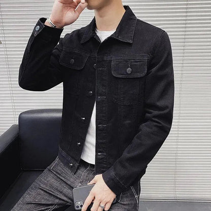 Veste en jean tendance pour homme coupe réversible