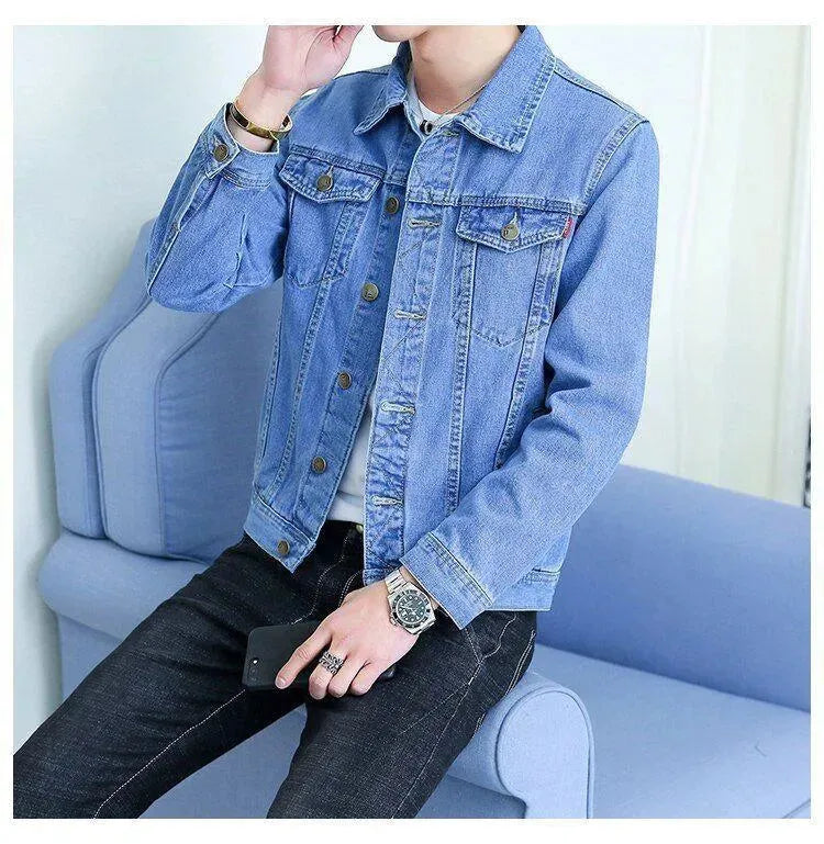 Veste en jean tendance pour homme coupe réversible