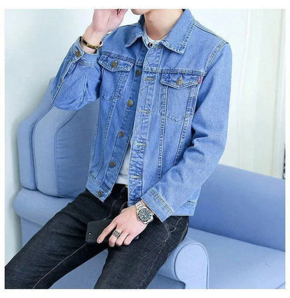 Veste en jean tendance pour homme coupe réversible