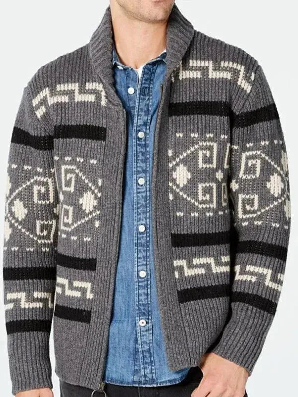 Cardigan pull Jacquard élégant pour homme