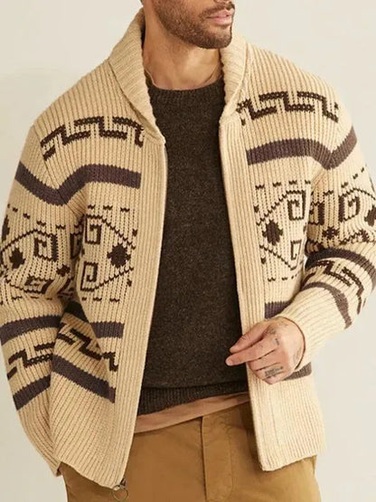 Cardigan pull Jacquard élégant pour homme
