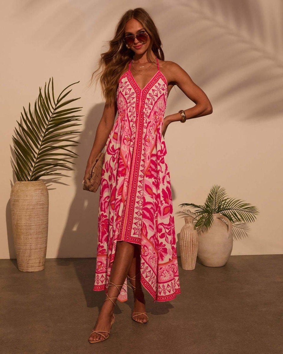 Robe d'été bohème chic avec ourlet à volants