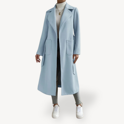 Élégant manteau long pour femmes avec poches