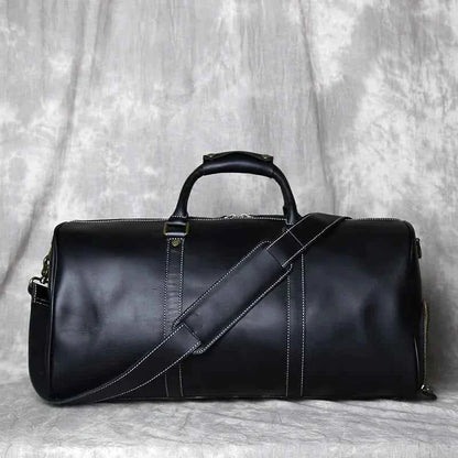 Valise de voyage en cuir élégante pour hommes