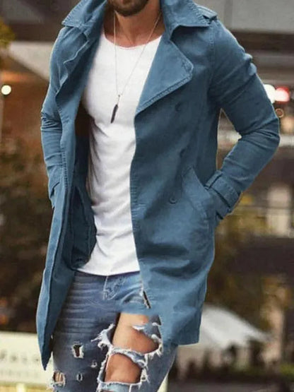 Manteau d'hiver homme slim fit élégant long