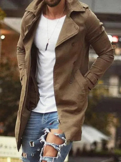 Manteau d'hiver homme slim fit élégant long