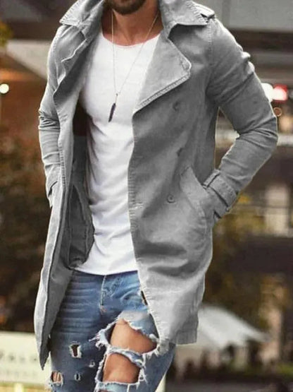 Manteau d'hiver homme slim fit élégant long