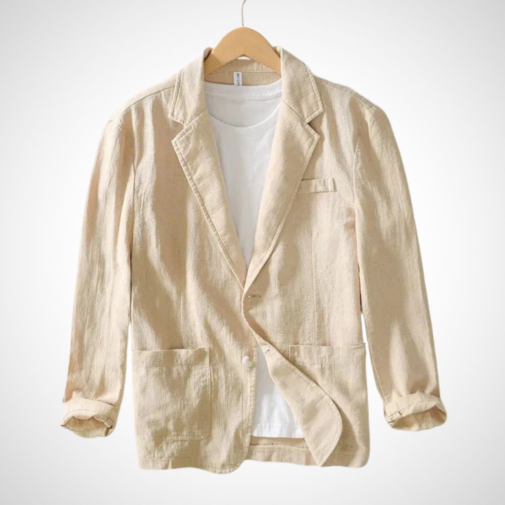Blazer léger homme été coton beige