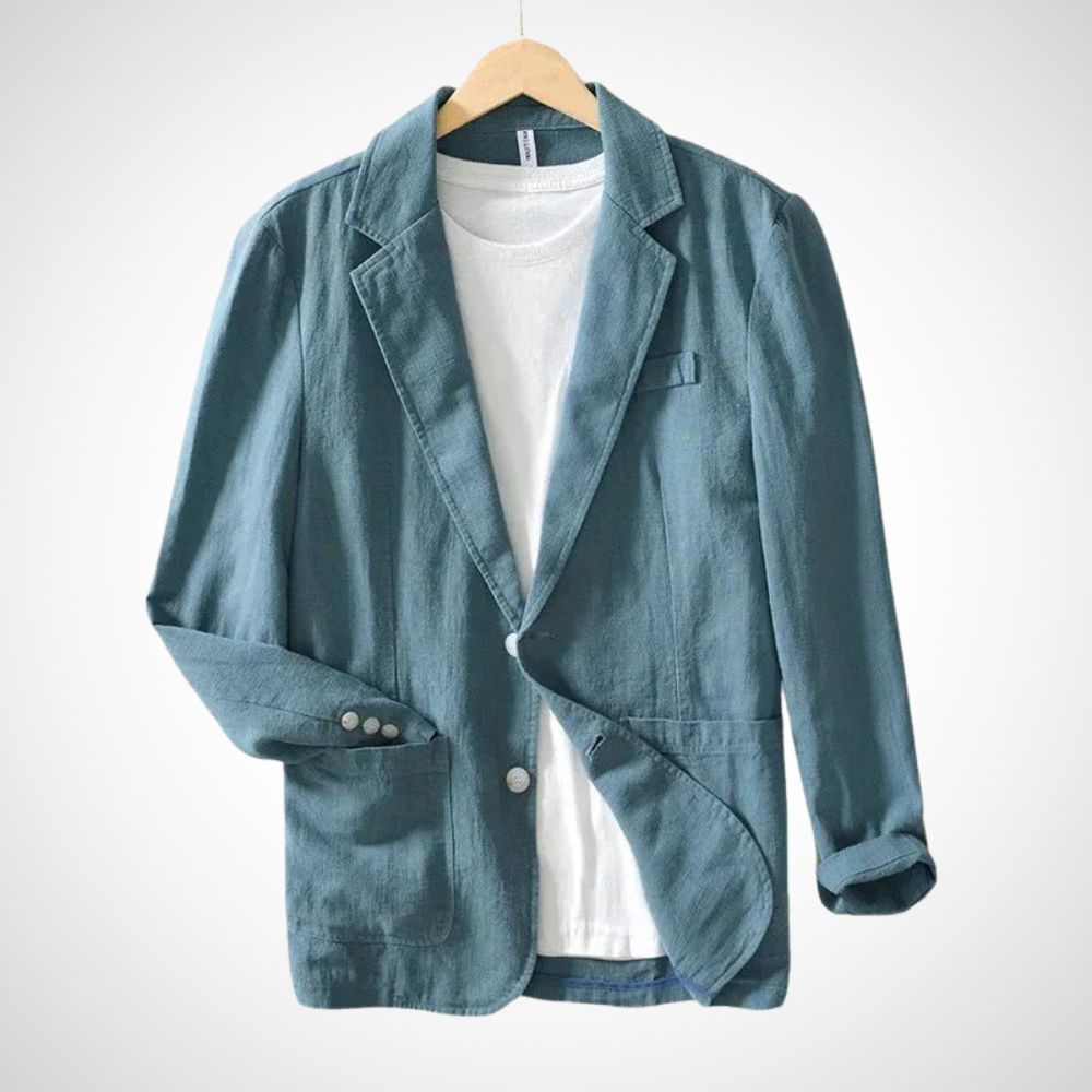 Blazer léger homme été coton beige