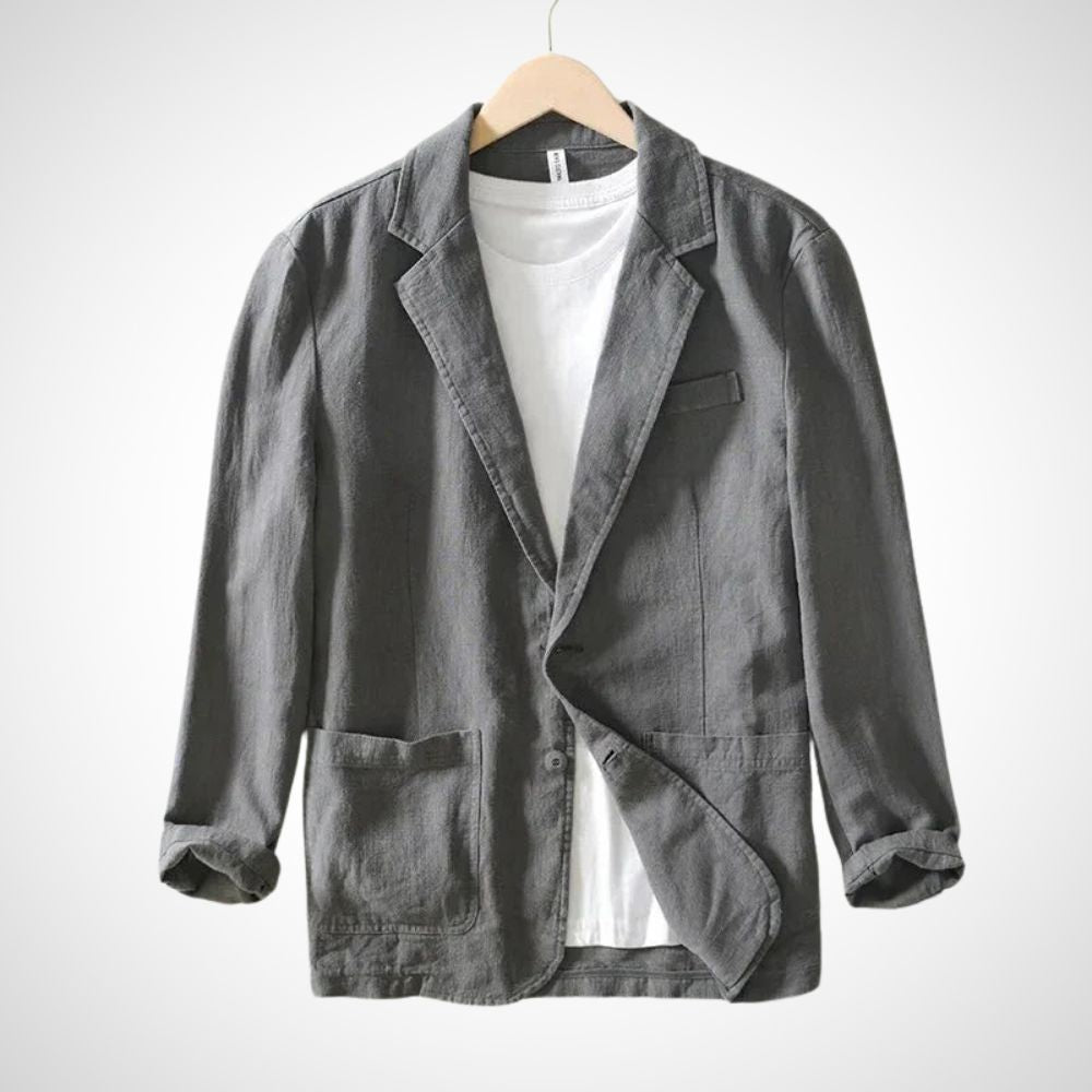 Blazer léger homme été coton beige