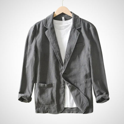 Blazer léger homme été coton beige