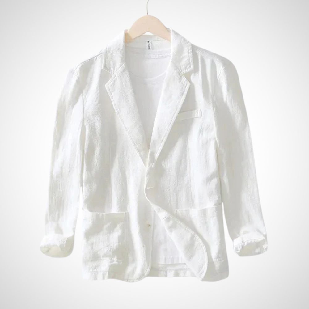 Blazer léger homme été coton beige
