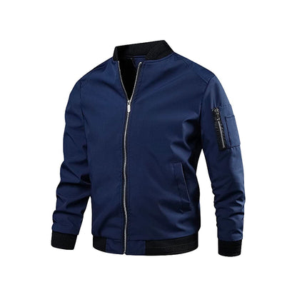 Bomber en vogue pour homme, léger, fermeture éclair