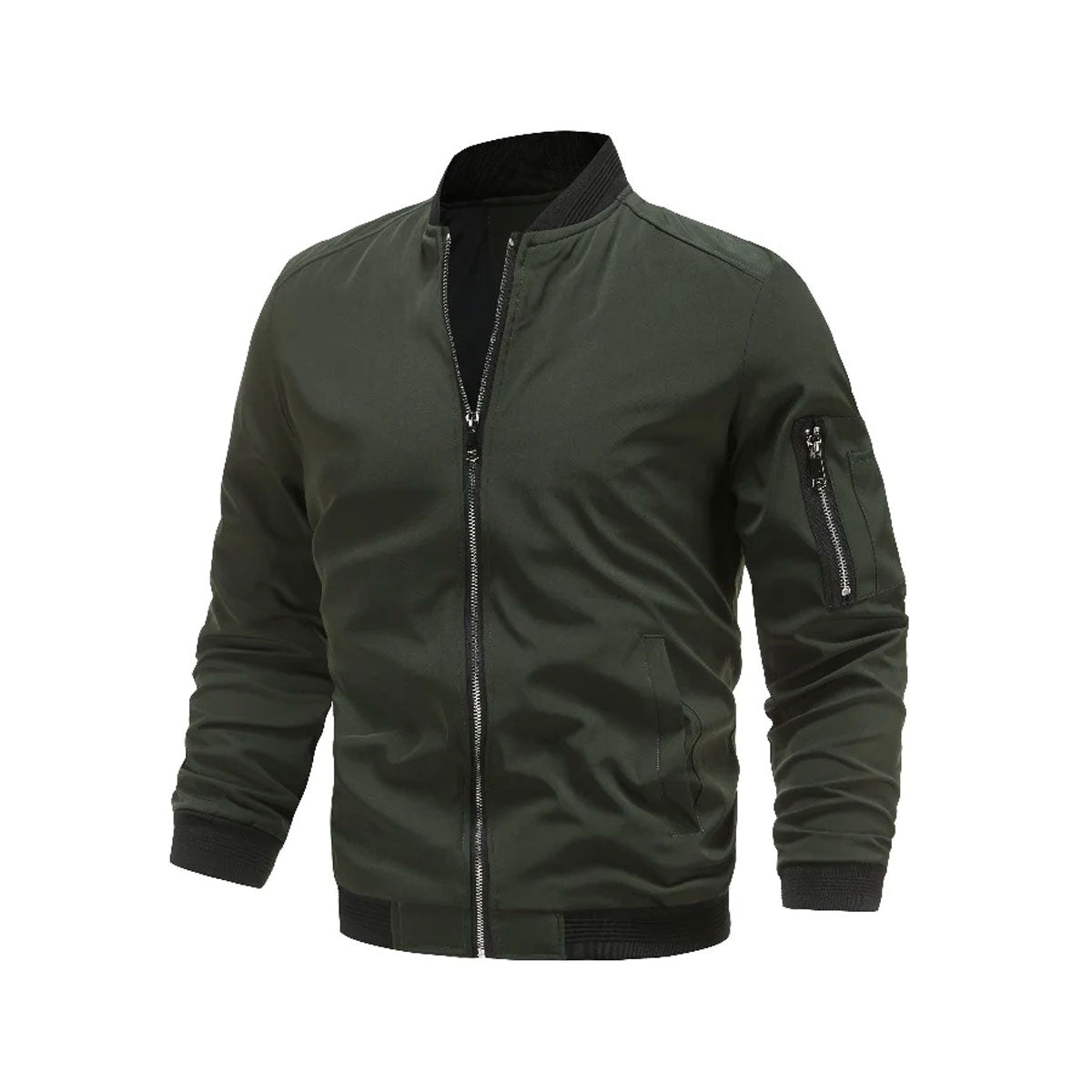 Bomber en vogue pour homme, léger, fermeture éclair