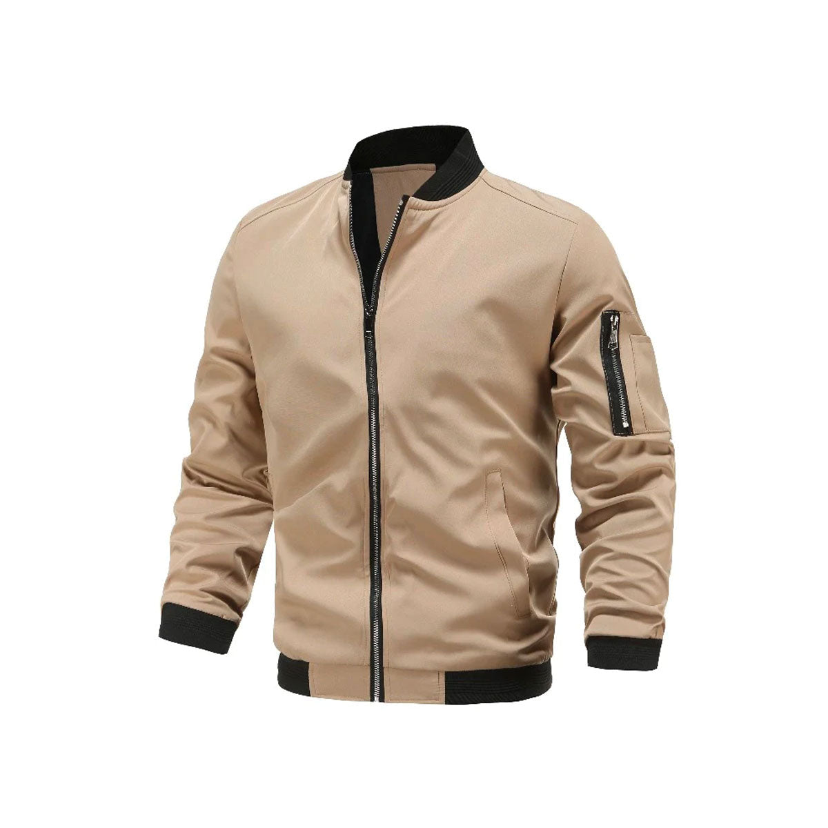 Bomber en vogue pour homme, léger, fermeture éclair