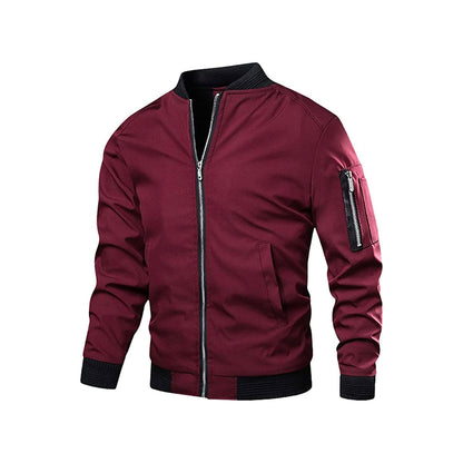 Bomber en vogue pour homme, léger, fermeture éclair