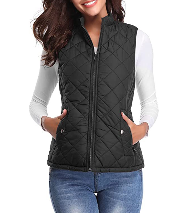 Gilet élégant pour femme, légèrement matelassé