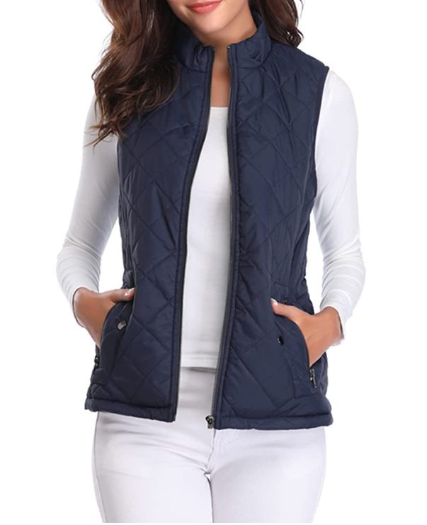 Gilet élégant pour femme, légèrement matelassé